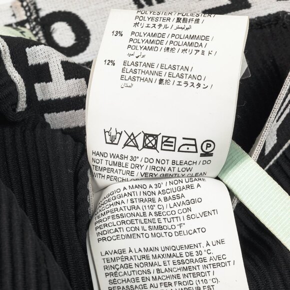 Off-White Black Logo-Waistband Ribbed Leggings - Picture 9 of 11